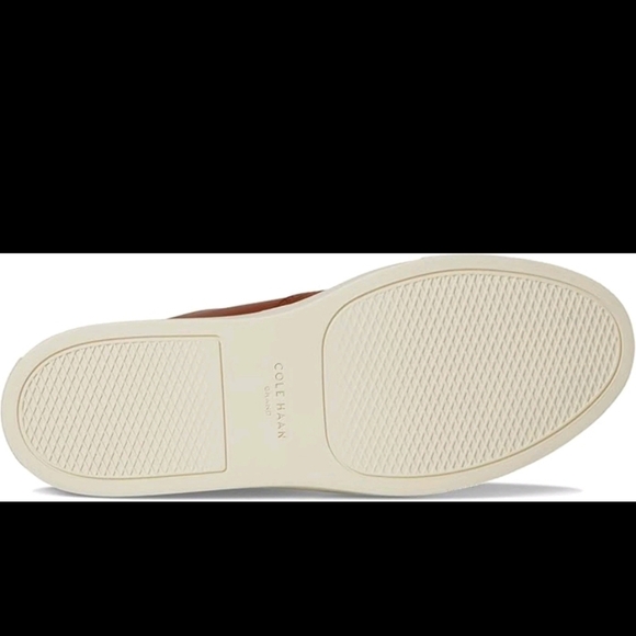 Cole Haan Men's Grand Kittery Wing Tip Sneakers, British Tan/Ivory, - Picture 6 of 7